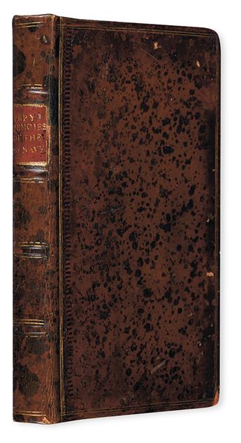 PEPYS, SAMUEL. Memoires relating to the State of the Royal Navy of England.  1690.  With a 1675 Letter Signed from Pepys.